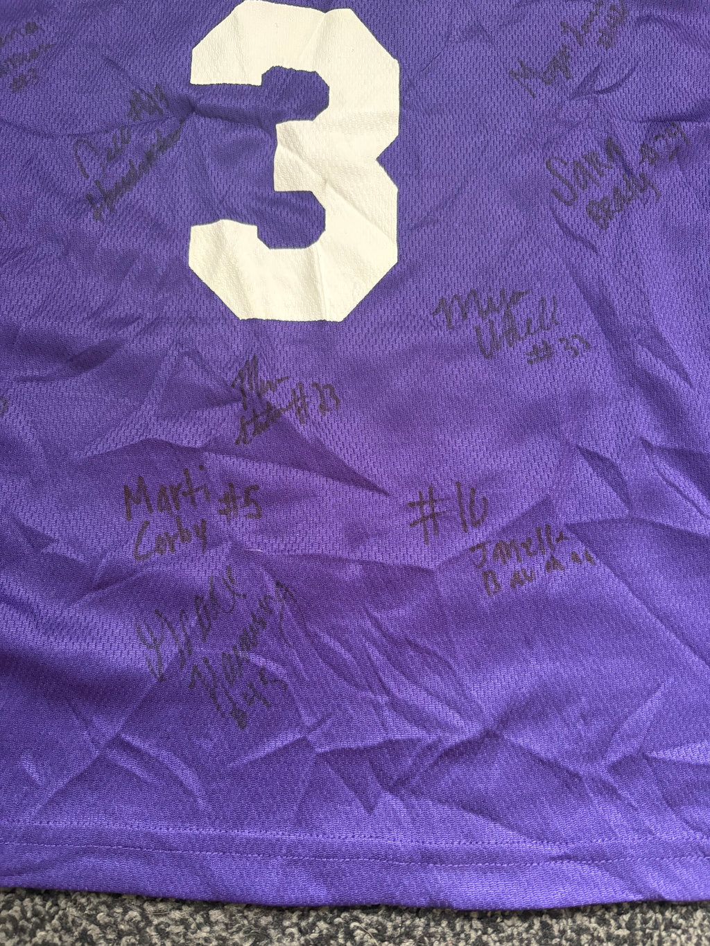 Vintage Russell Athletic Rangers Signed Basketball Jersey #3 Womens M