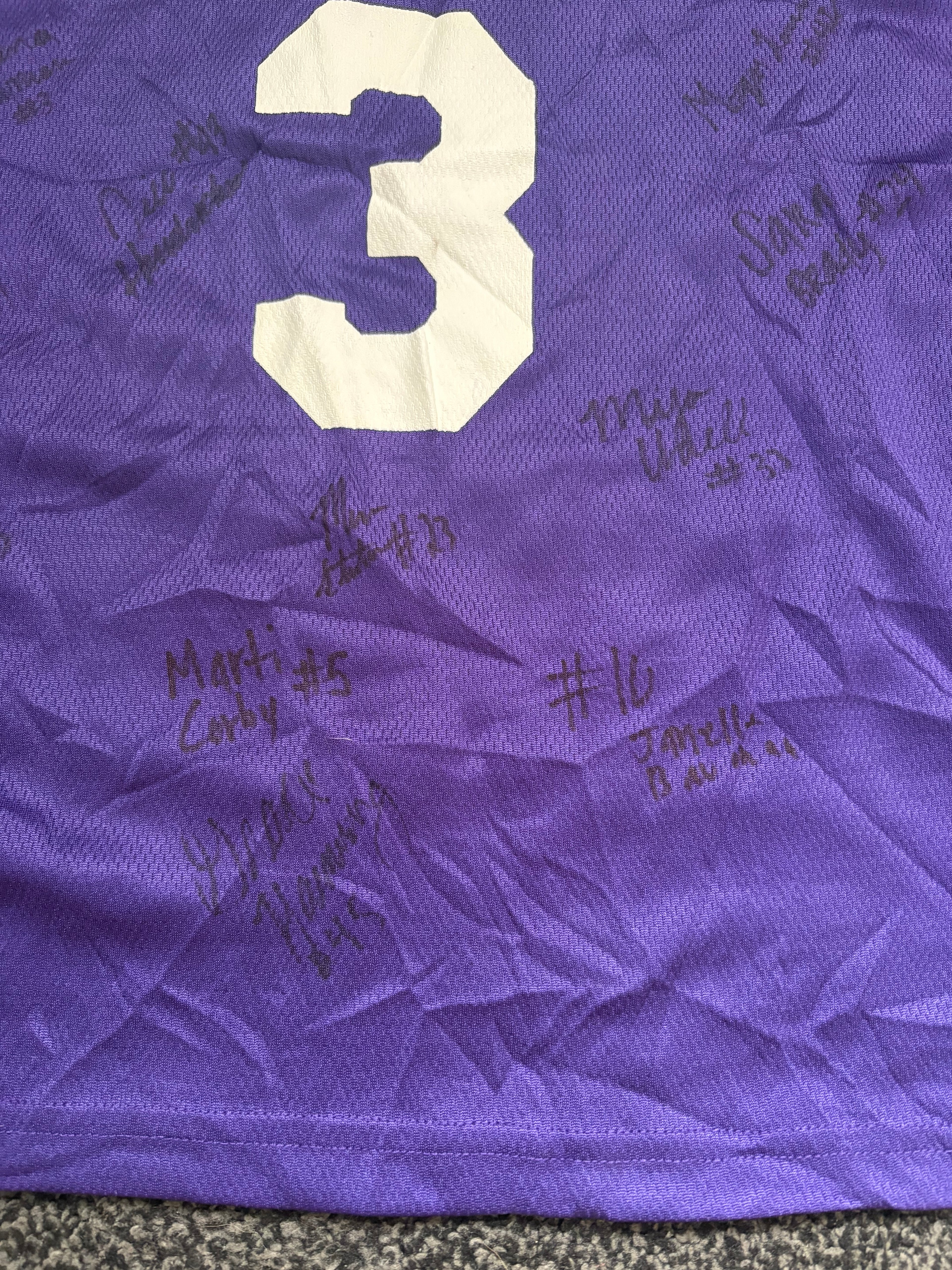 Vintage Russell Athletic Rangers Signed Basketball Jersey #3 Womens M