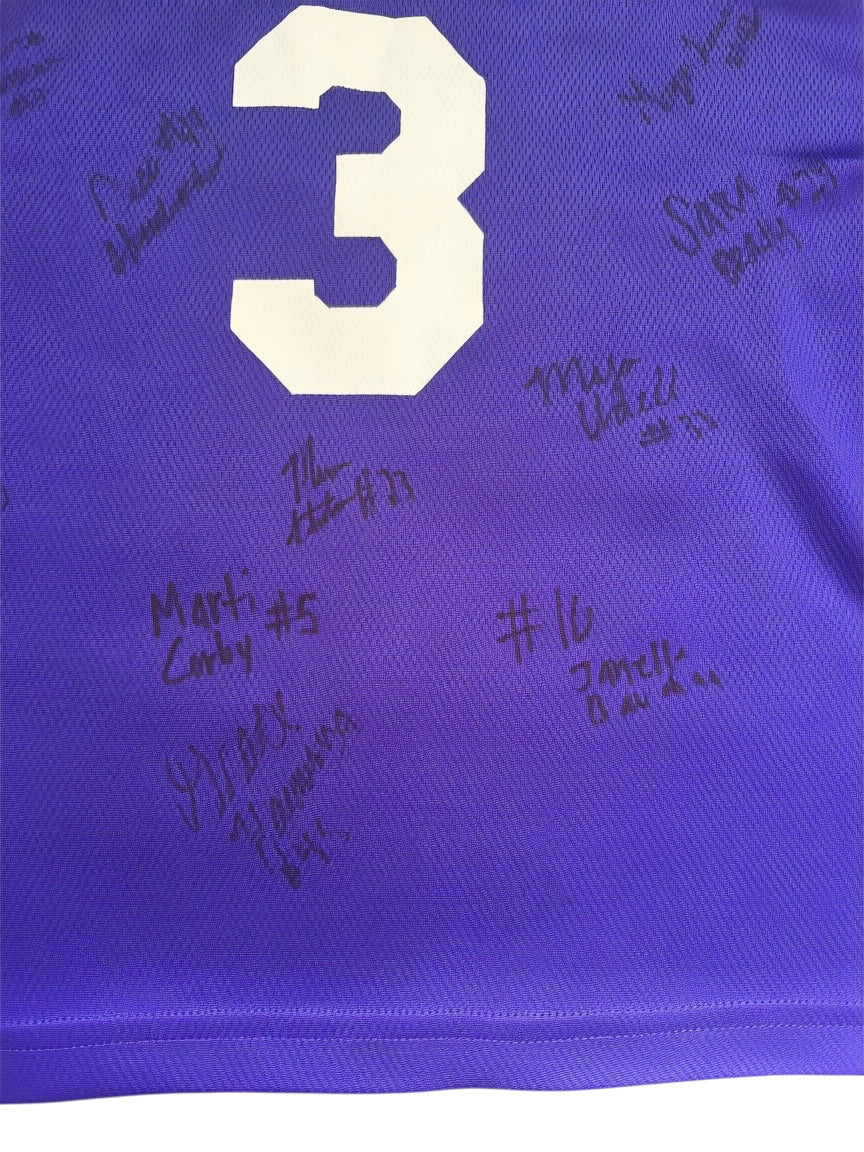 Vintage Russell Athletic Rangers Signed Basketball Jersey #3 Womens M