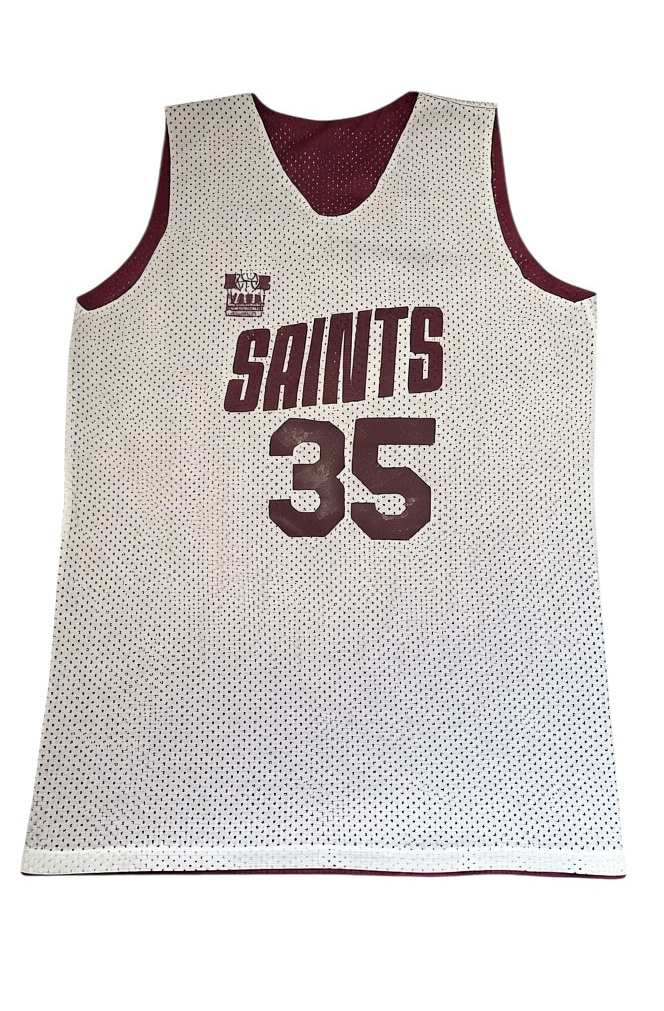 Vintage Saints #35 Basketball Reversible Jersey Y2K USA