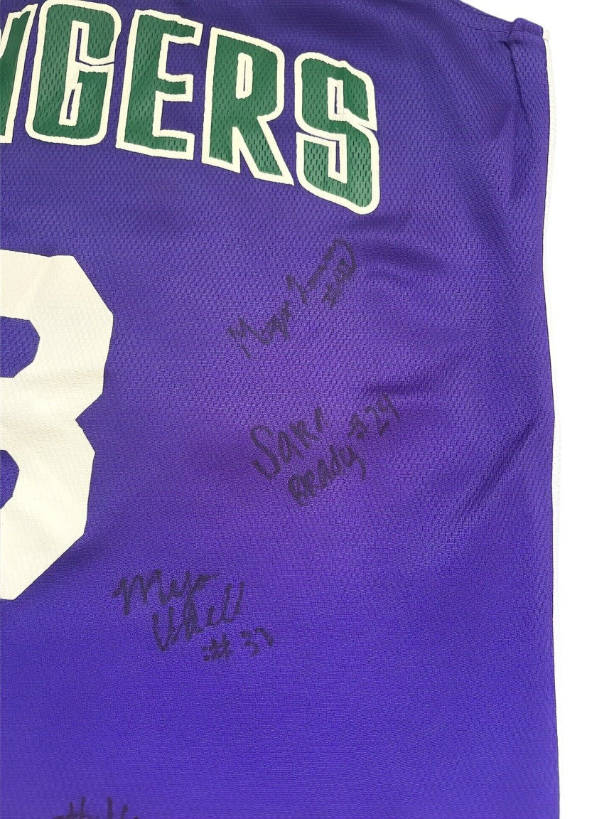 Vintage Russell Athletic Rangers Signed Basketball Jersey #3 Womens M