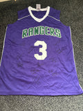 Vintage Russell Athletic Rangers Signed Basketball Jersey #3 Womens M